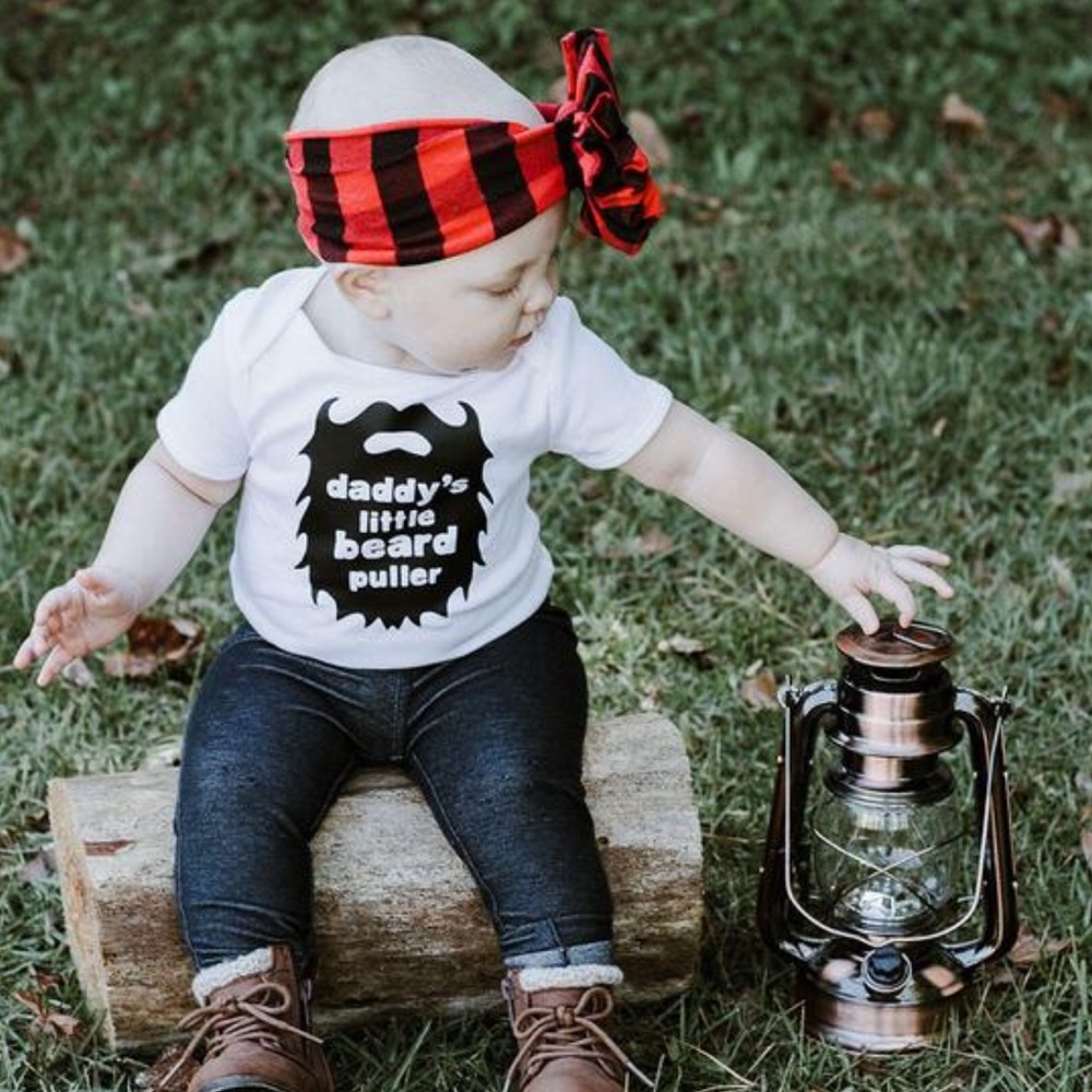 Daddy’s little beard puller Onesie